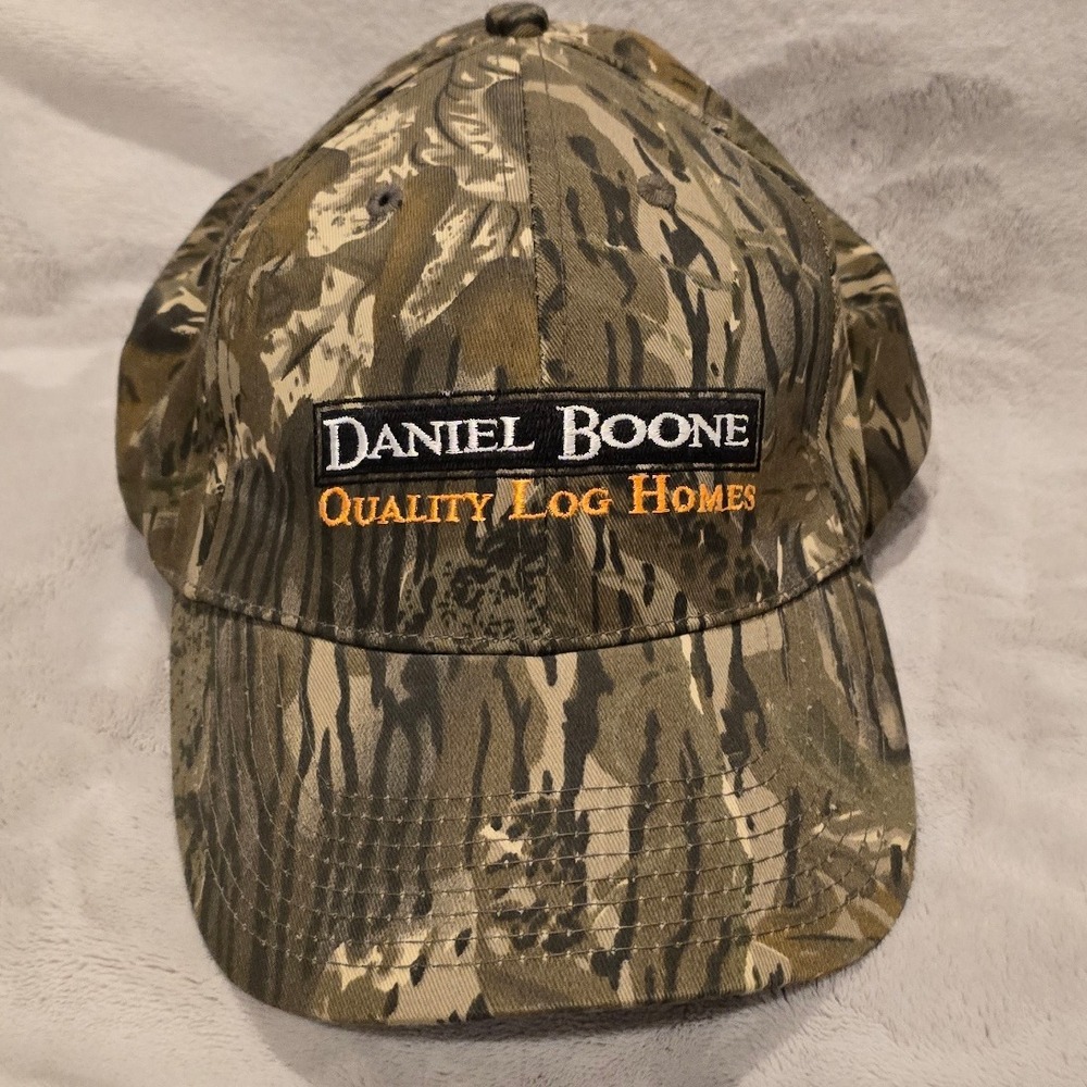 Daniel‎ Boone Quality Log Homes Camo Hunting Hat Adjustable Cap